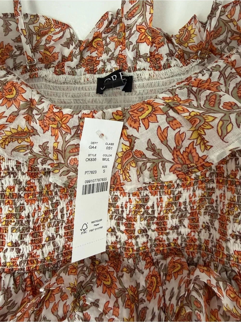 J. Crew Maxi Dress with Floral Print
